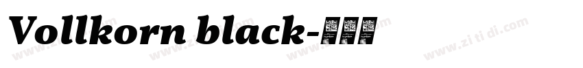 Vollkorn black字体转换